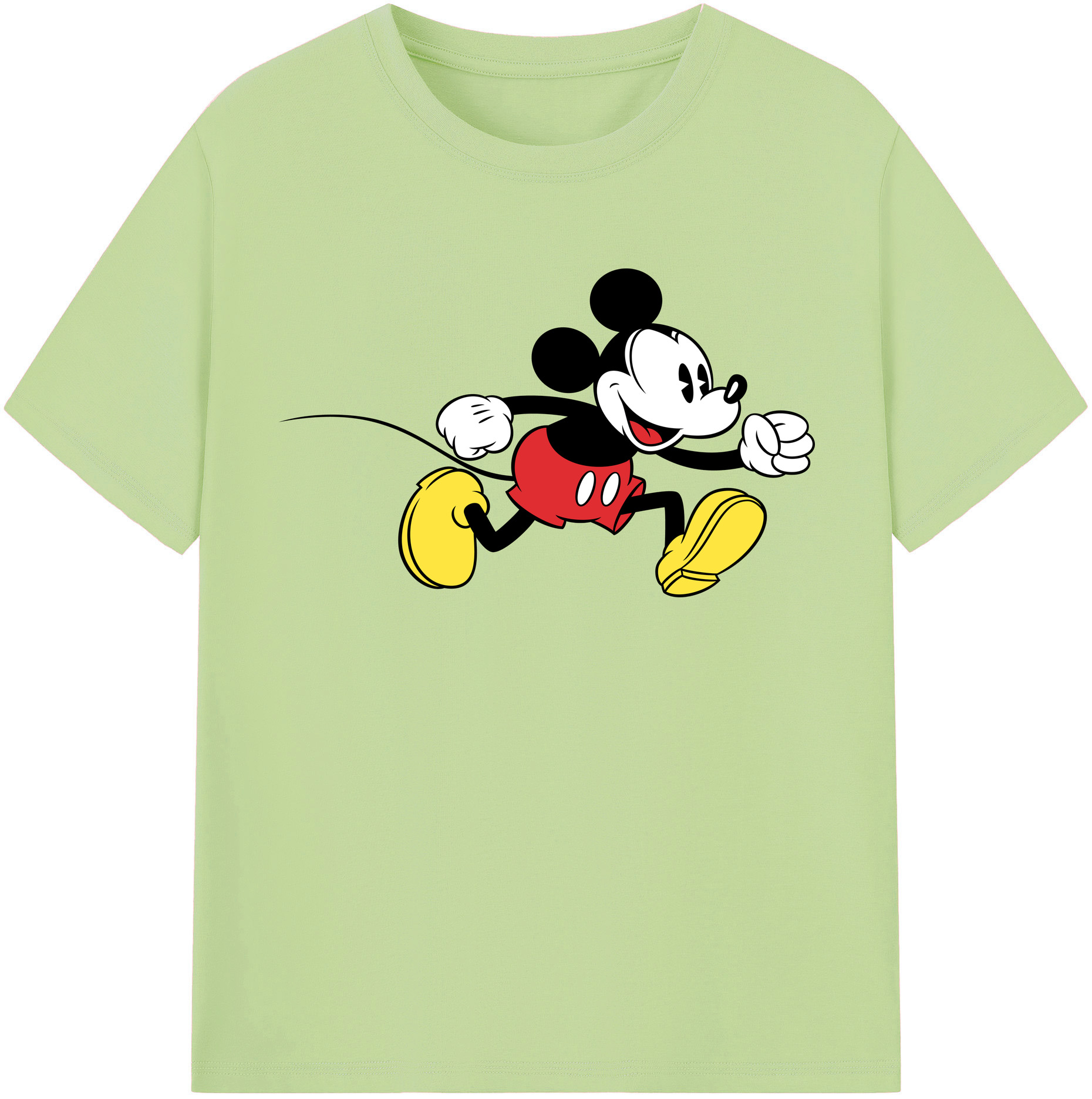 （画像用） ミッキーマウス Mickey Mouse 綿100％半袖Tシャツ（フロントプリント）